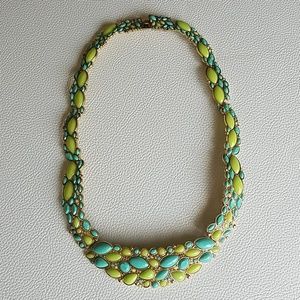 Beautiful blue green small statement necklace